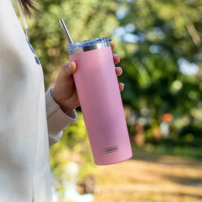koodee 20 oz Stainless Steel Skinny Tumbler Double Wall Insulated Water Tumbler - Image 6