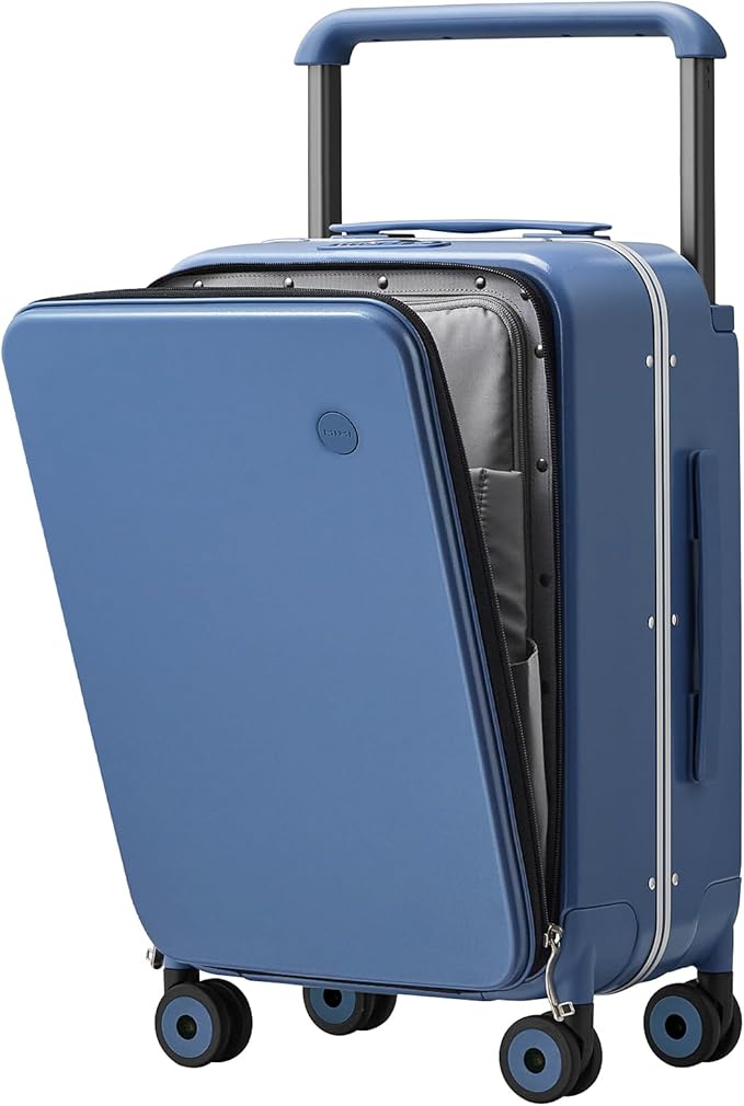 mixi Carry On Luggage Wide Handle Luxury Design Rolling Travel Suitcase PC by MIXI