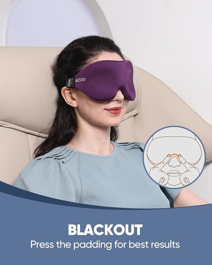 MZOO Sleep Eye Mask for Side Sleeper Men Women, Zero Eye Pressure 3D Sleeping - Image 4