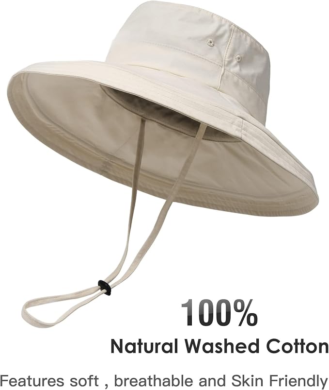 Sun Hats for Women Gardening Hat Wide Brim Ponytail Beach Sun Protection - Image 2