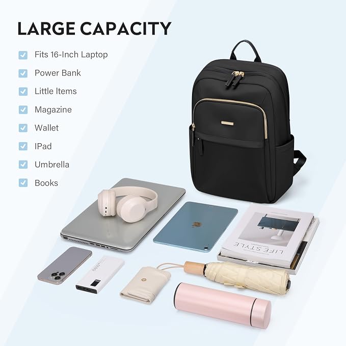 Hiking Travel Backpack for Women Casual Business Weekender Multilayer Laptop Bag - Image 3