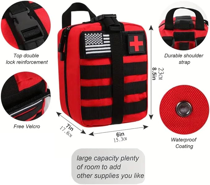 Outdoor Survival First Aid Kit Molle Pouch Survival Kit Gear Emergency Kits Bag - Image 3