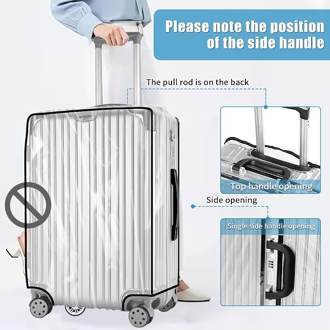 Yotako Clear PVC Suitcase Cover Protectors 28 Inch Luggage Cover - Image 2
