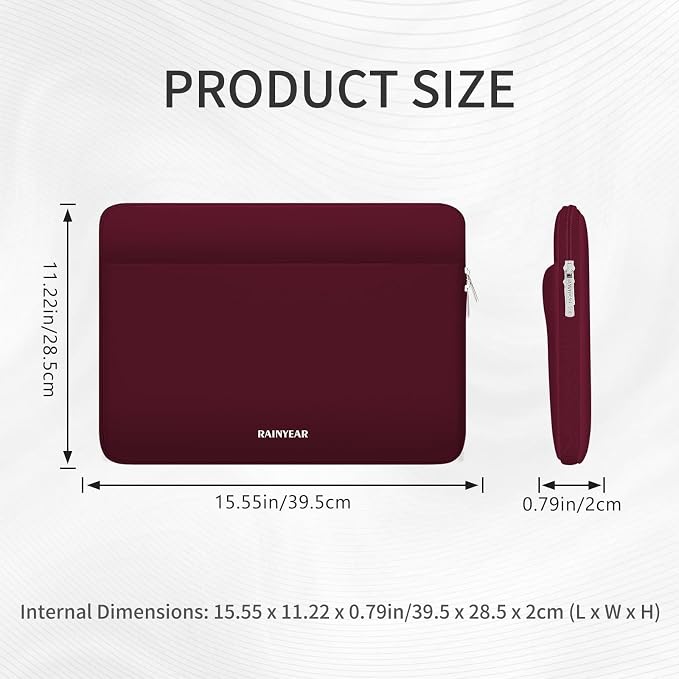 RAINYEAR Laptop Sleeve Case 15.6 Inch, Protective Portable Case - Image 5