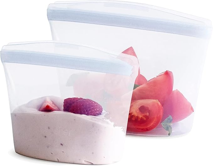 Stasher Premium Silicone Reusable Food Storage Bags, Lunch Bag, Travel by Stasher