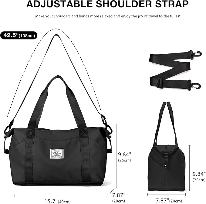 Travel Duffel Bag, Sports Tote Gym Bag, Shoulder Weekender Overnight Bag - Image 6