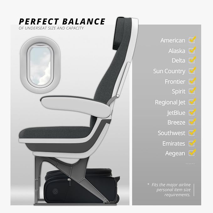 Verage Under Seat Luggage with Wheels, Softside Expanable Small Suitcase Carry - Image 4