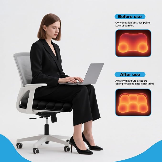 Travel Seat Cushion for Airplane – Inflatable 3D Air Cell Seat Cushions - Image 3
