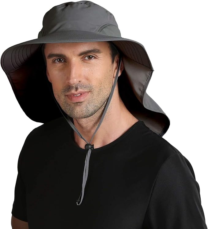 Home Prefer Outdoor UPF50+ Sun Hat Wide Brim Mesh Fishing Hat - Image 5