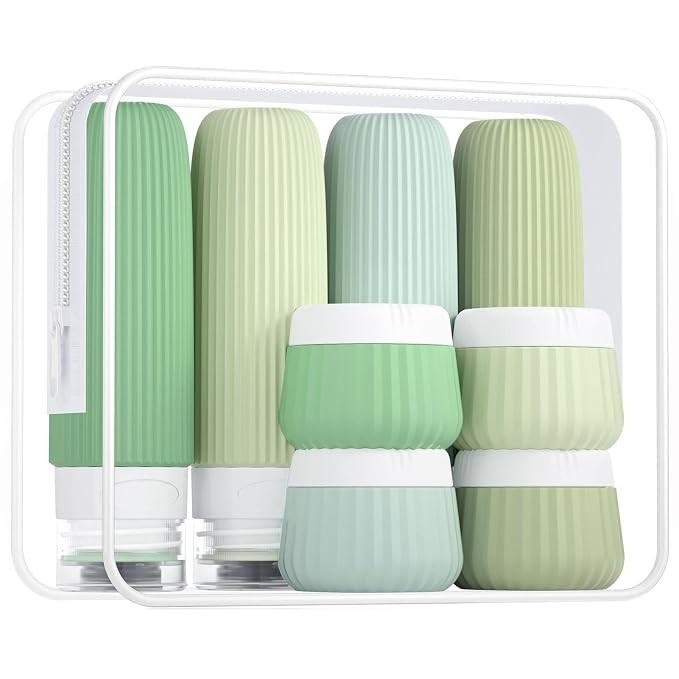 Travel Bottles for Toiletries 8 Pack, Tsa Approved Travel Size Toiletries 3 oz by Mrsdry