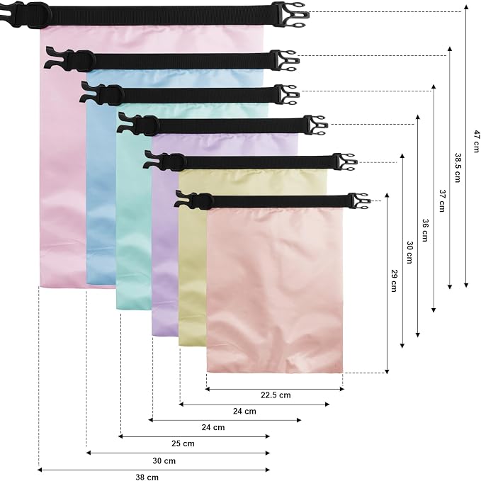 Shappy Waterproof Dry Bag Set 6 Sizes Lightweight Sacks and Long Adjustable - Image 2