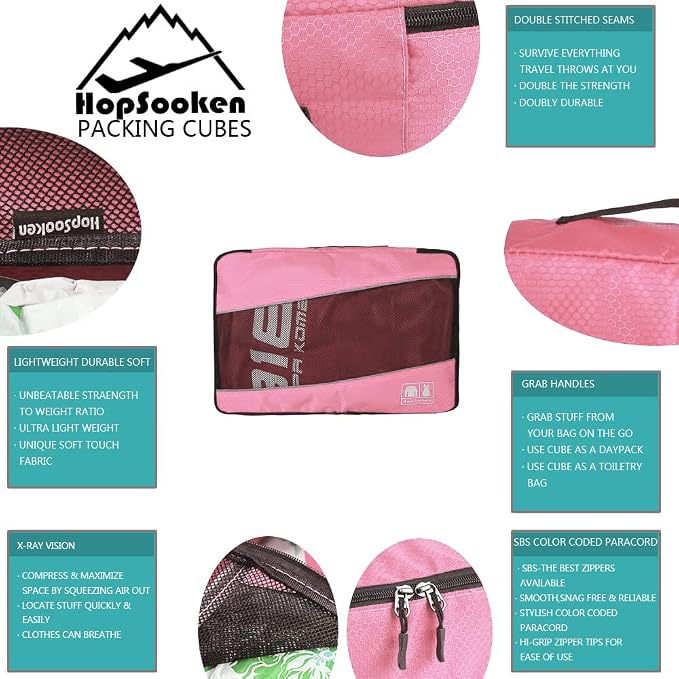 5 Set Packing Cubes for Travel Large Suitcase Luggage Organizer Bags Travel - Image 6