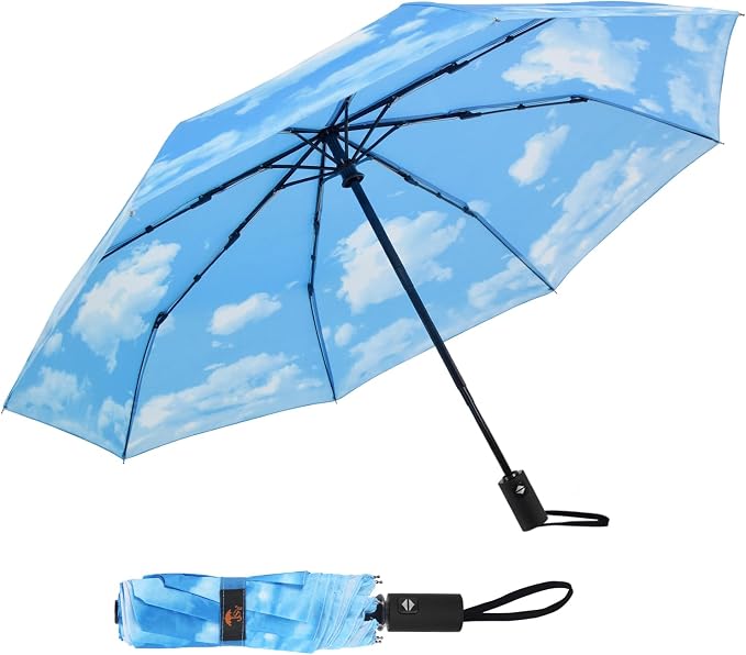 SY COMPACT Umbrella Automatic Travel Waterproof Light Folding Umbrellas Easy by SYCOMPACT