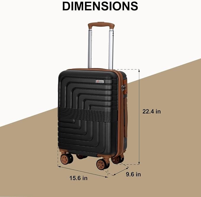 Romswi Expandable 22" Carry On Luggage, Hardshell Suitcase - Image 8
