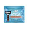 Shaving Kit with Razor, Shaving Cream, Washcloth & Aftershave Wipe – Men’s by KitUSafe