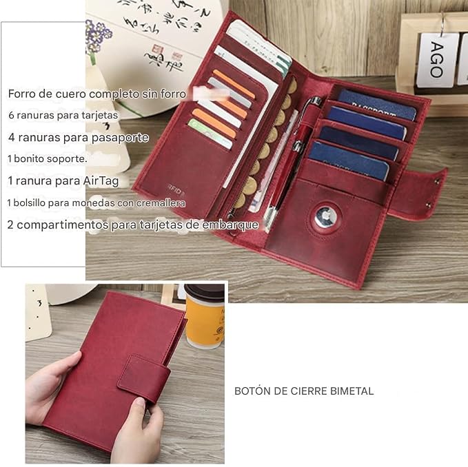 CONTACTS Full Grain Leather Family Passport Holder - Image 2