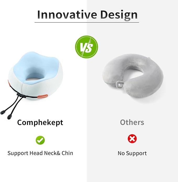 Thickened Travel Neck Pillow for Airplanes for Women, Adjustable Right Amount - Image 7