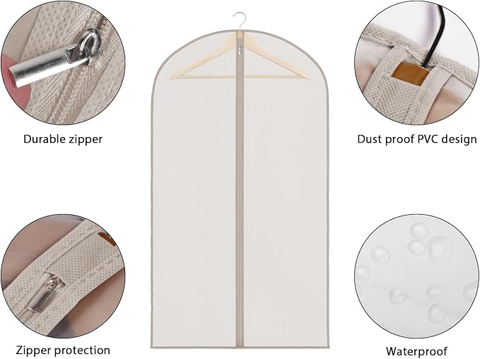 Zilink Suit Bags for Closet Storage and Travel 43" Hanging Storage Bags for - Image 3