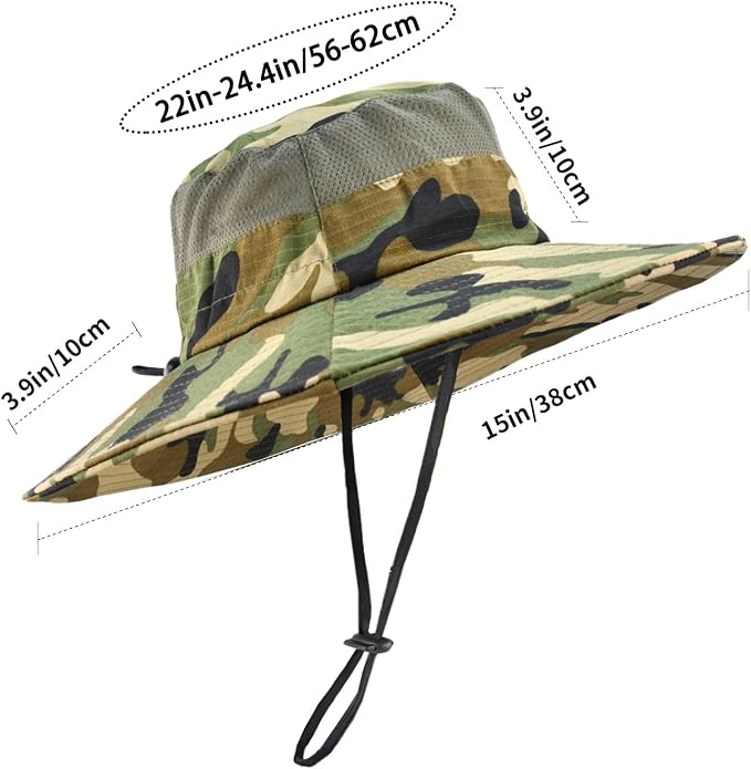Sun Hats for Men Women Fishing Hat UPF 50+ Breathable Wide Brim Summer UV - Image 4