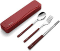 DEVICO Travel Utensils, 18/8 Stainless Steel 4pcs Cutlery Set Portable Camp by DEVICO