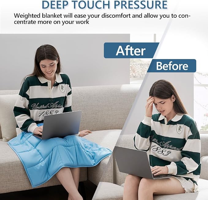 L'AGRATY Weighted Lap Blanket 5lb: Small Weighted Blankets - Image 4