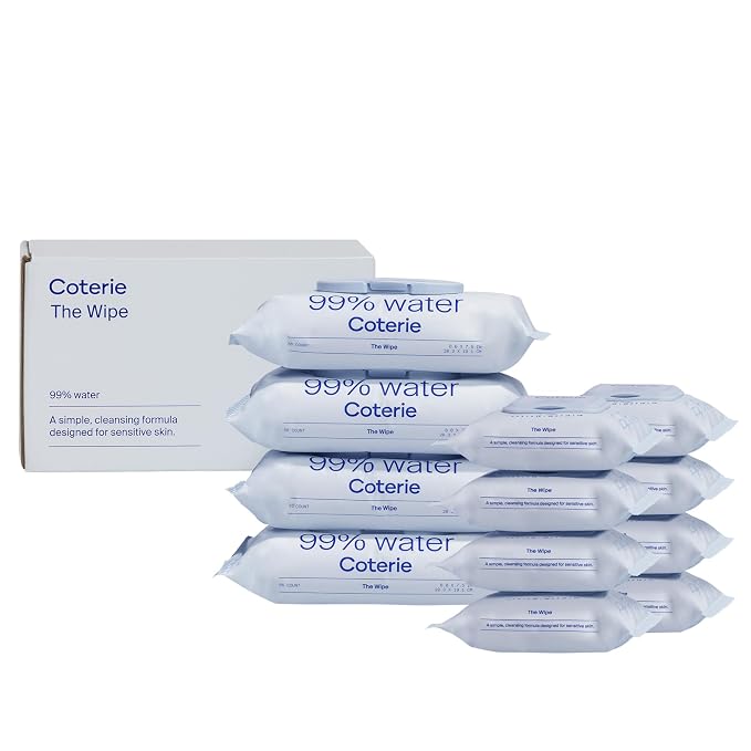 Coterie Baby Wipes for Sensitive Skin, Plant-Based & Plastic-Free Fibers by Coterie