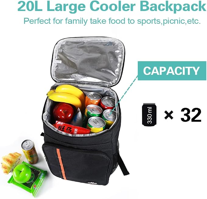 CODOBON Cooler Backpack 20L Insulated Backpack Coolers Lightweight Leak-Proof - Image 3