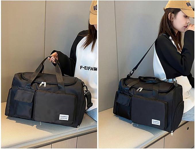 Multipurpose 20L Foldable Duffel Bag Gym Yoga Bag Carry-On Shopping Sack Travel - Image 2