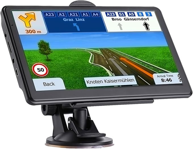 GPS Navigator for Car Truck RV, 7 Inch Touch Screen, Latest 2025 Maps for Car by NAVRUF