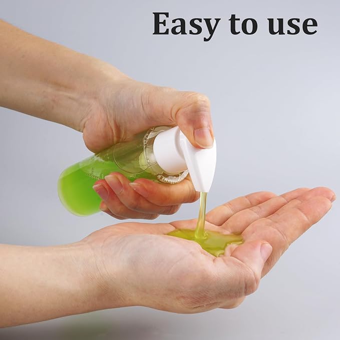 Travel Bottles Plastic Pump Bottle Dispenser TSA Approved 3.4oz/100ml 4 Pack - Image 4