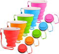 5Pcs Silicone Collapsible Cup for Travel, Reusable Folding Camping Cup Mug by FindYourLove