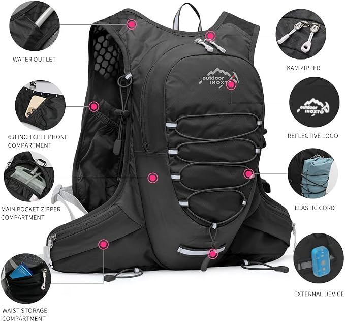 Running Hydration Vest for Men Women Water Backpack for Running 3L Running - Image 3