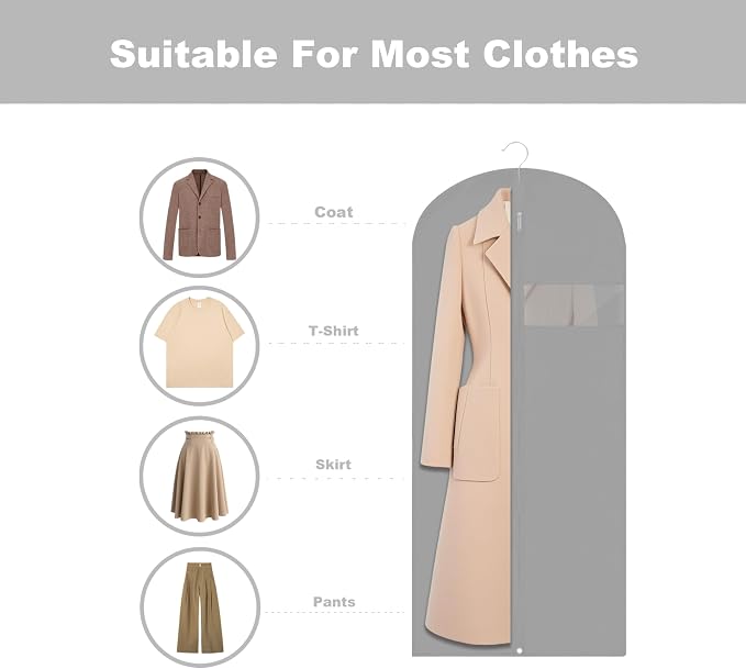 Garment Bags for Hanging Clothes, Dress Bags for Gowns Long - Image 3
