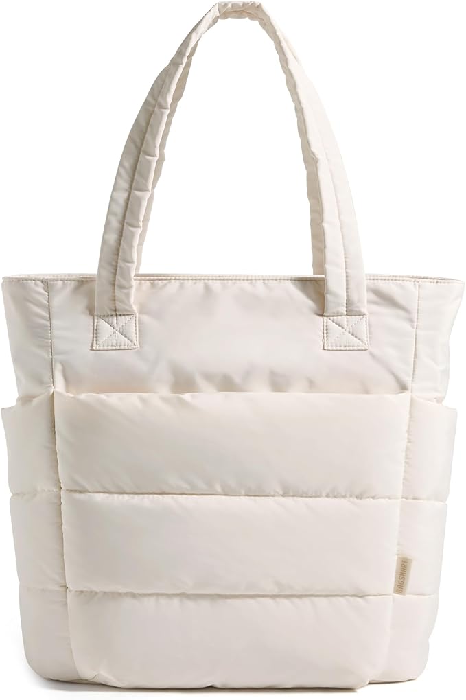 BAGSMART Tote Bag for Women, Lightweight Puffy Tote Bag by BAGSMART