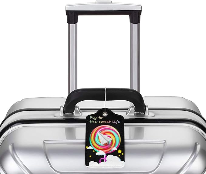 2 Pack Luggage Tag for Suitcase, Cute Unique Leather Suitcase Tags Identifiers - Image 3