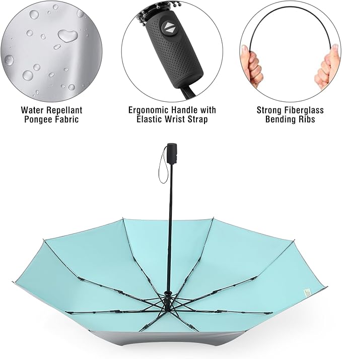 G4Free UPF 50+ UV Protection Large Travel Umbrella 42/46 Inch Auto Open Close - Image 4
