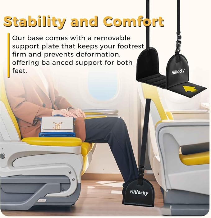 1 Pack - Foot Hammock for Plane Travel, Portable Airplane Foot Hammock - Image 5