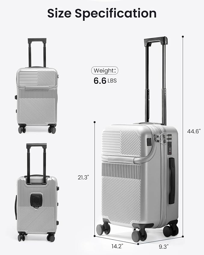 UrbanExplorer 20 Inch Carry-On Luggage - Image 2