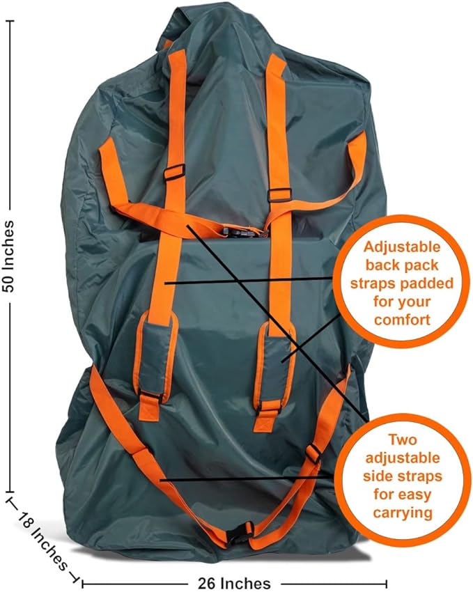 Extra Large, Heavy Duty Stroller and Car Seat Gate Check Bag, Compatible with: - Image 7