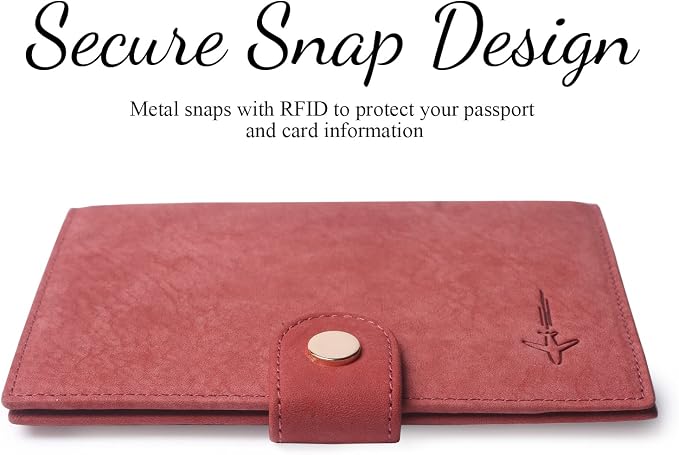 Genuine Leather Passport Case, RFID Passport Cover - Image 4