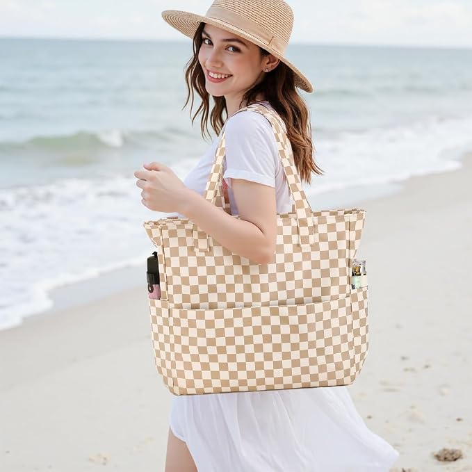 Beach Pool Bags Tote for Women Ladies Large Gym Tote Carry On Bag - Image 5
