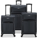 U.S. Traveler Anzio Softside Expandable Spinner Luggage, Dark Grey, 3-Piece Set by USTraveler