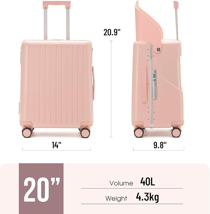 20-Inch Ride-On Suitcase for Kids & Adults – TSA-Approved Underseat Carry-On - Image 6
