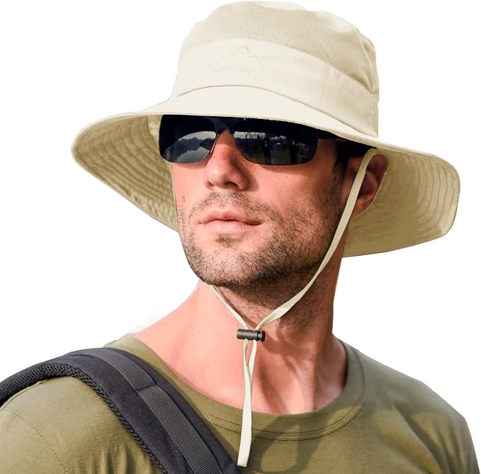 Sun Hats for Men Women Fishing Hat UPF 50+ Breathable Wide Brim Summer UV by Rosoz