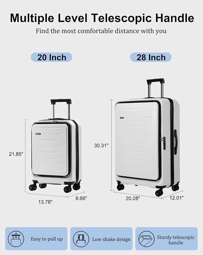 Luggage Sets 2 Pieces, 20 Inch Carry On Luggage and Expandable 28 Inch Checked - Image 8