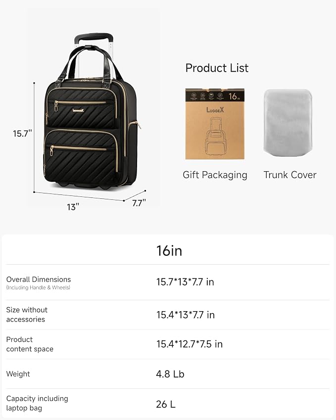 LUGGEX Underseat Carry On Luggage - Image 7