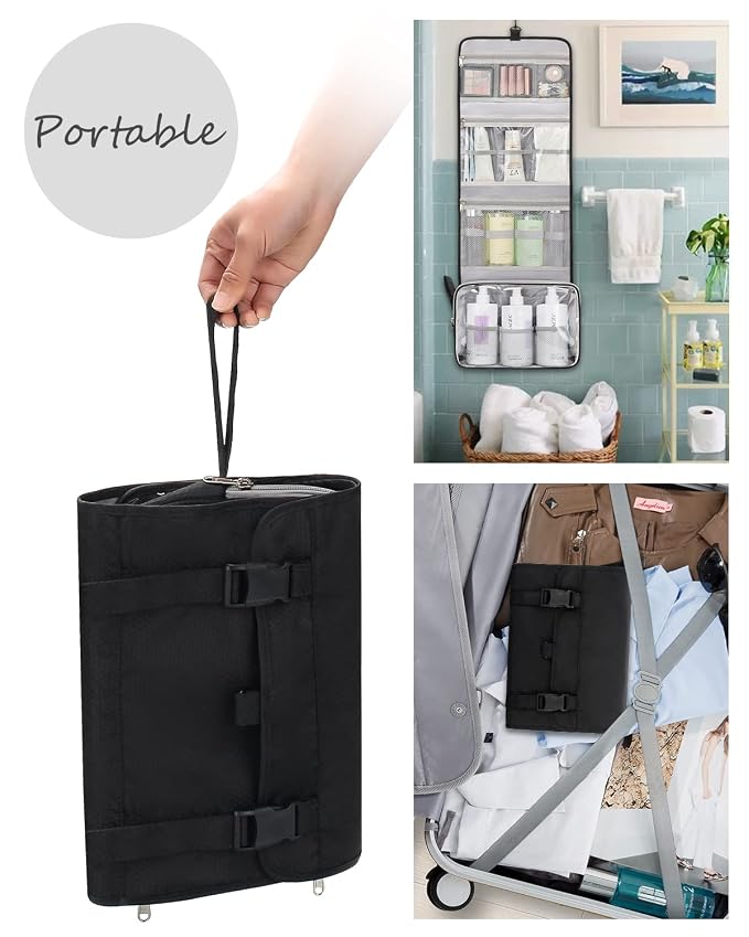 Relavel Travel Toiletry Bag for Men, Hanging Toiletry Bag for Women Makeup - Image 7