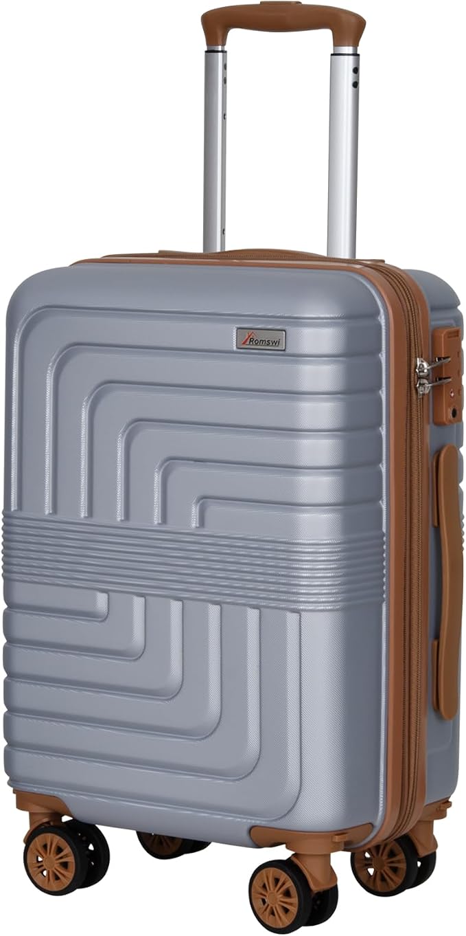 Romswi Expandable 22" Carry On Luggage, Hardshell Suitcase by Romswi