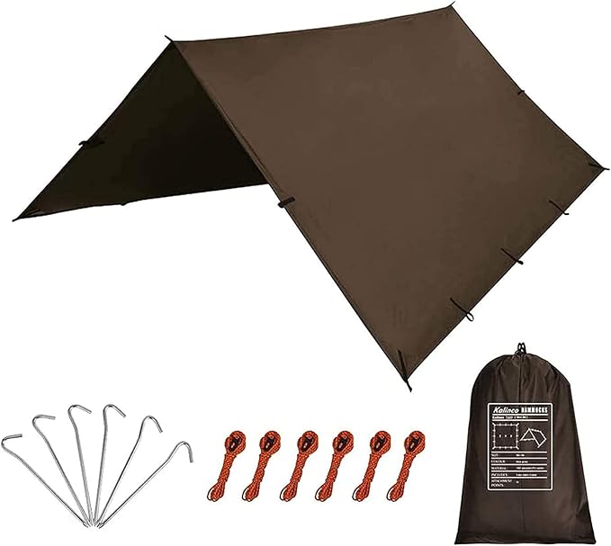 KALINCO Waterproof Camping Tarp Tent Hammock Rain Fly, 10X10FT/10X15FT by KALINCO