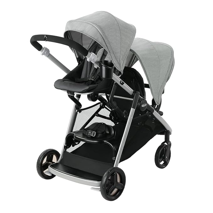 Graco Ready2Grow LX 2.0 Double Stroller Features Bench Seat and Standing - Image 4